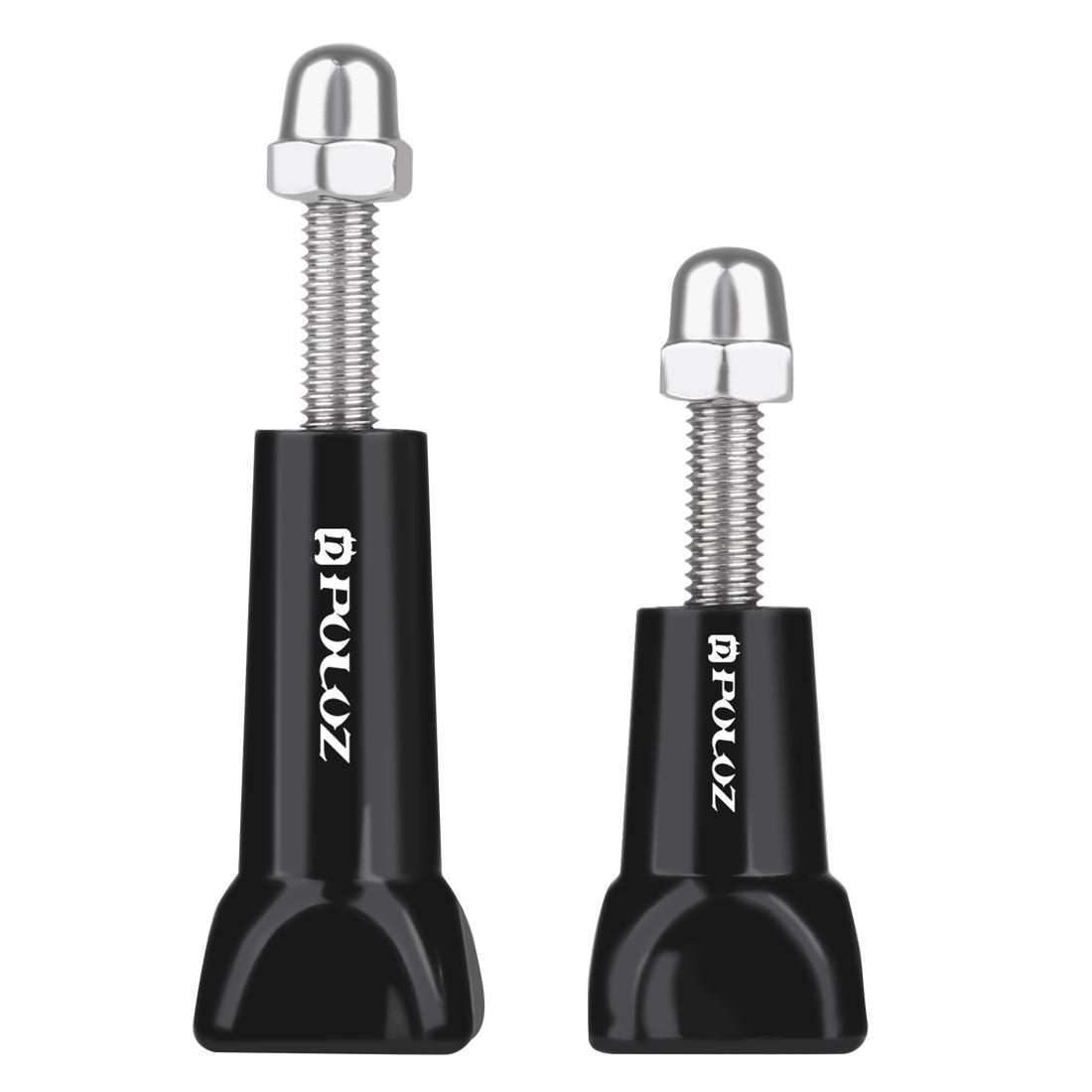 PULUZ Plastic Thumb Knob Standard Long Screw + Short ScrewGoPro, Insta360, DJI and Oth ... (Black)