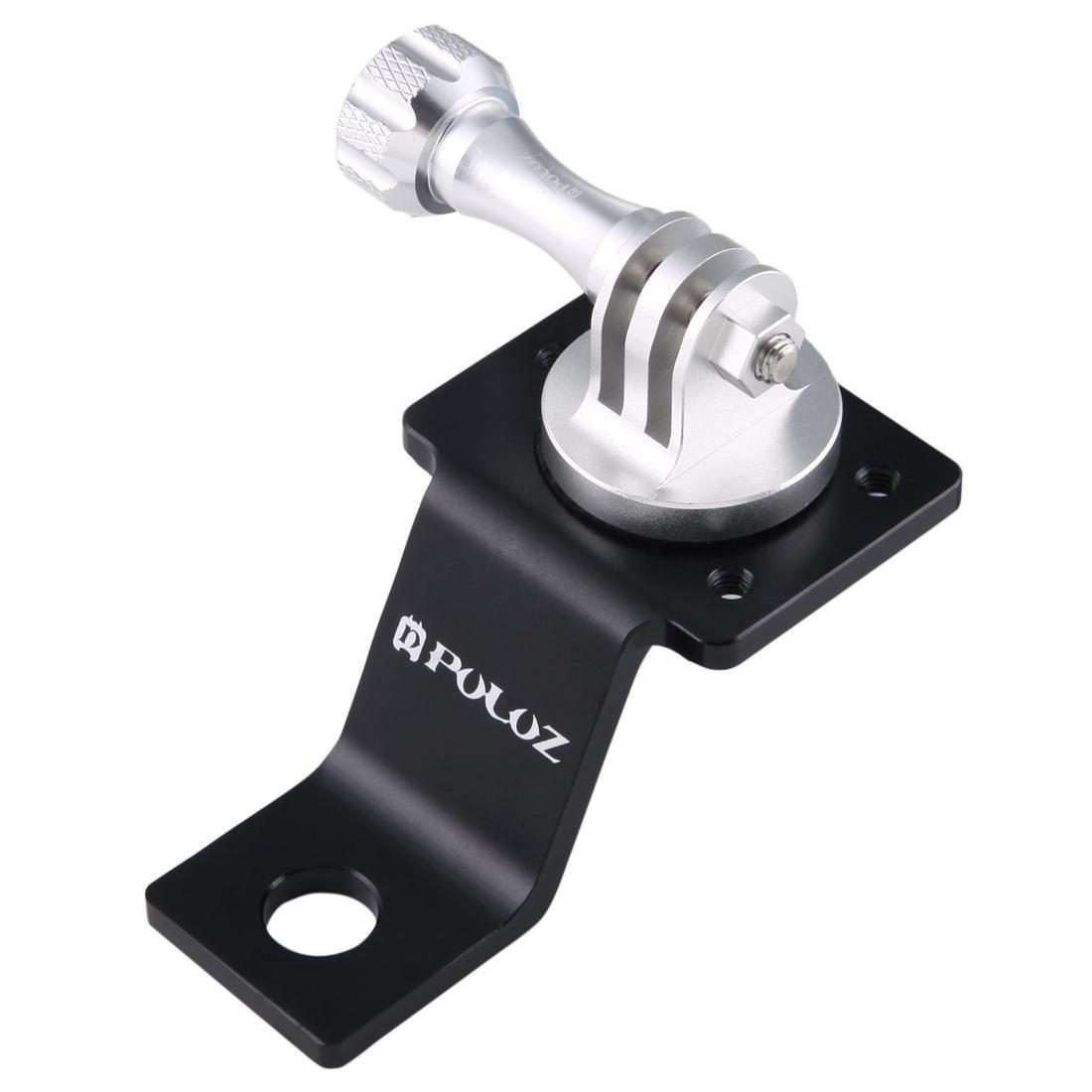 PULUZ Aluminum Alloy Motorcycle Fixed Holder Mount with Tripod Adapter & Screw for Go ... (Silver)