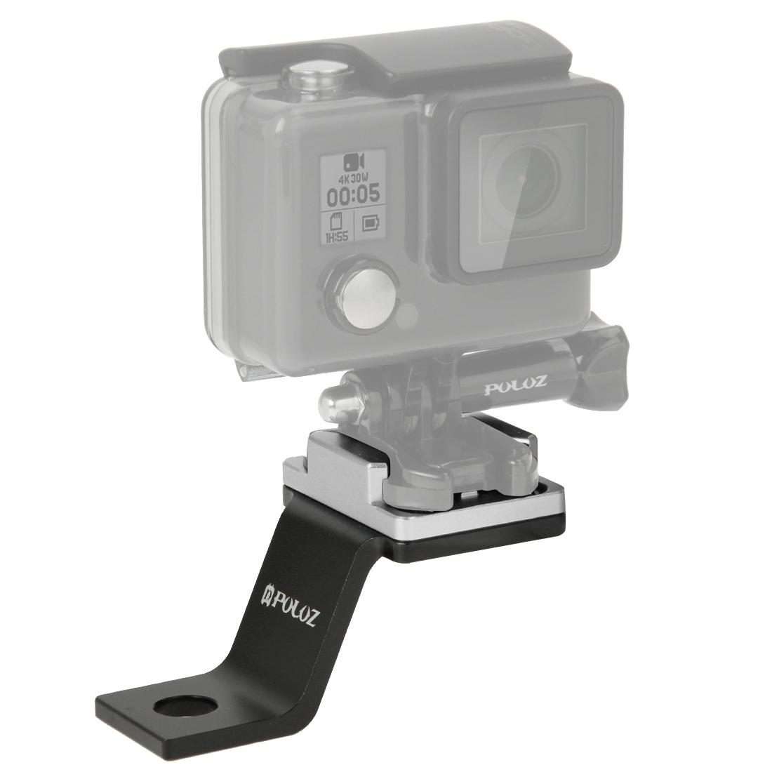 PULUZ Fixed Metal Motorcycle Holder Mount for GoPro, Insta360, DJI and Other Action C ... (Silver)