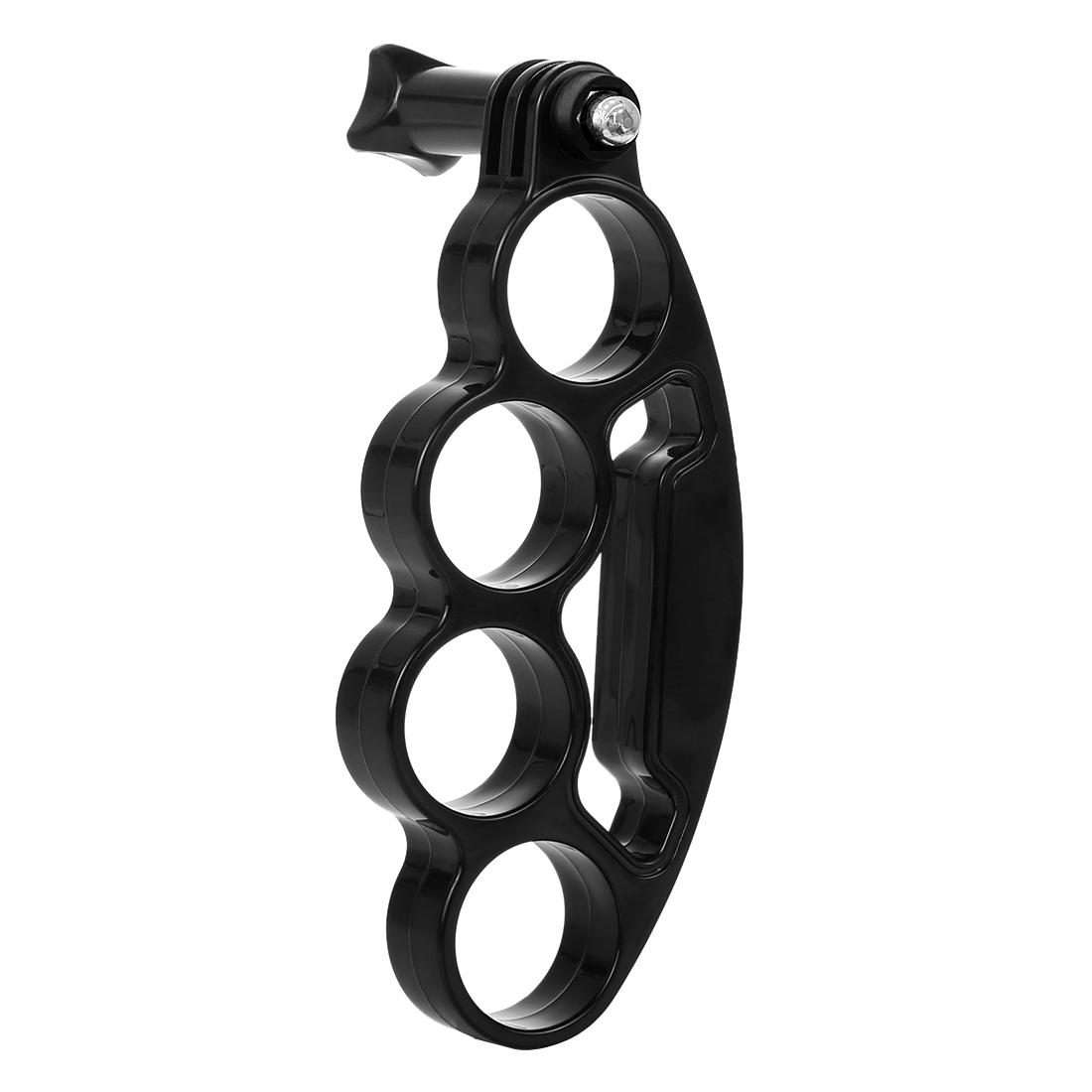 PULUZ Handheld Plastic Knuckles Fingers Grip Ring Monopod Tripod Mount with Thumb Scre ... (Black)