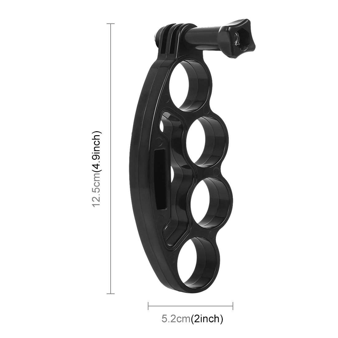 PULUZ Handheld Plastic Knuckles Fingers Grip Ring Monopod Tripod Mount with Thumb Scre ... (Black)