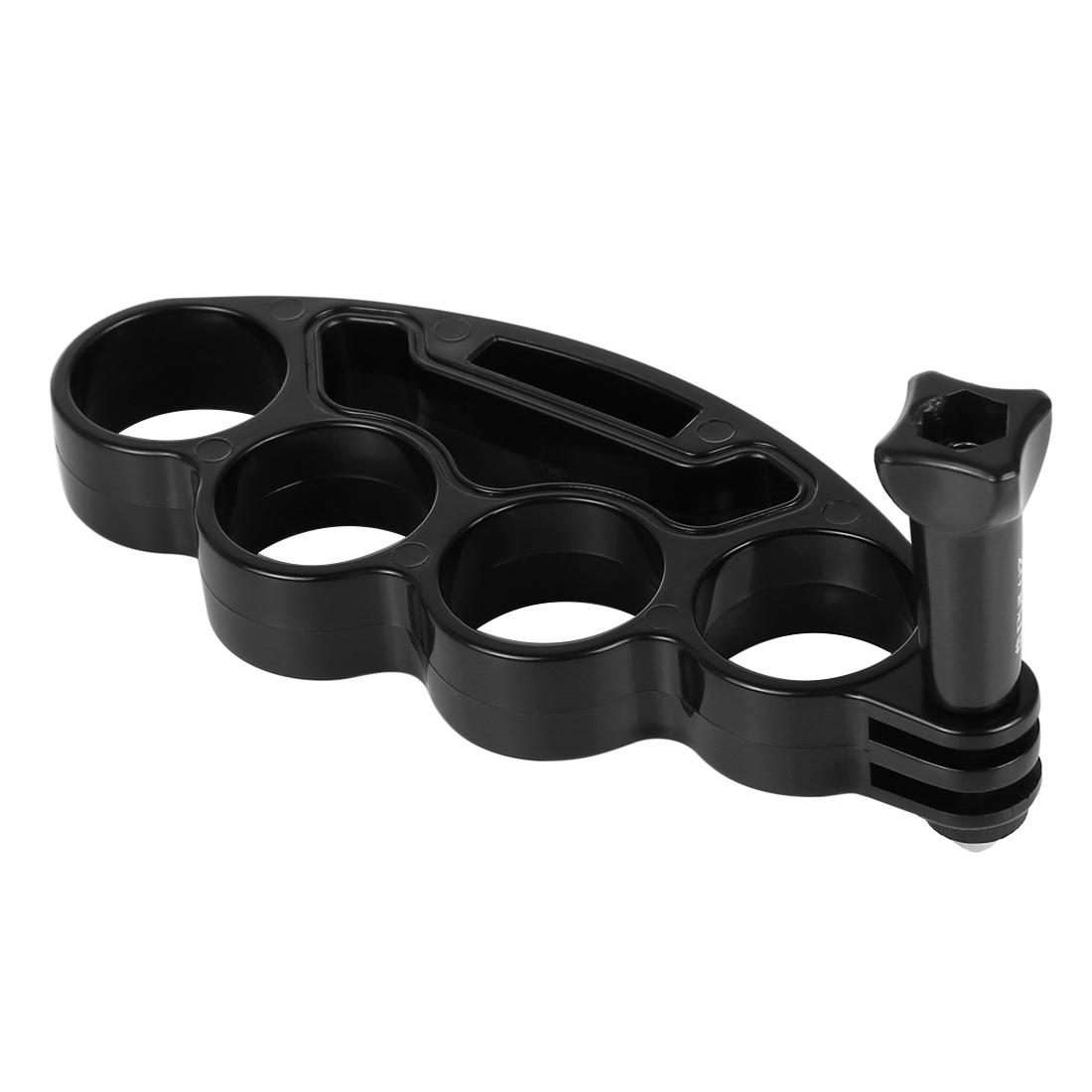 PULUZ Handheld Plastic Knuckles Fingers Grip Ring Monopod Tripod Mount with Thumb Scre ... (Black)