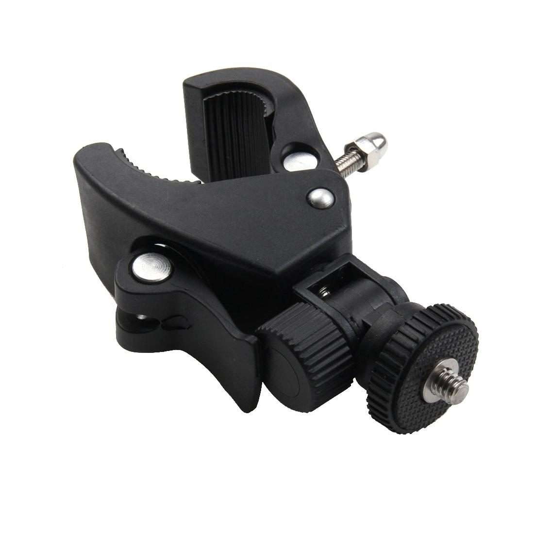 PULUZ Motorcycle Bicycle Handlebar Holder with Tripod Mount & Screw for GoPro, Insta36 ... (Black)