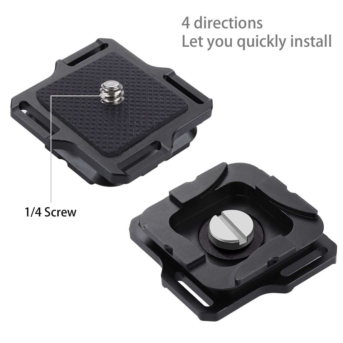 PULUZ Capture Camera Clip Aluminum Alloy Quick Release Clip with Plate(Red)