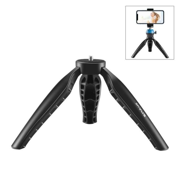 PULUZ Simple Mini ABS Desktop Tripod Mount with 1/4 inch Screw for DSLR & Digital Came ... (Black)