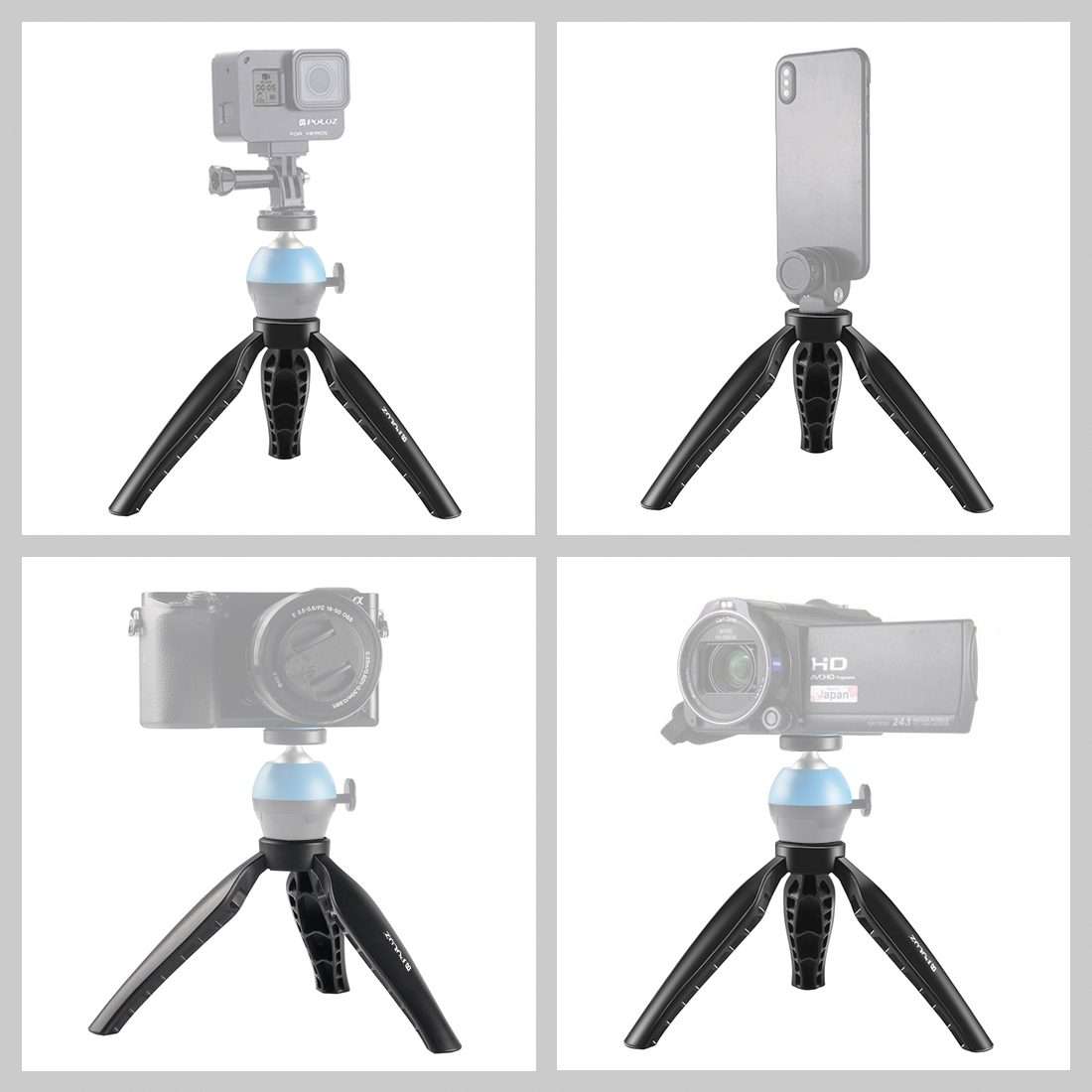 PULUZ Simple Mini ABS Desktop Tripod Mount with 1/4 inch Screw for DSLR & Digital Came ... (Black)