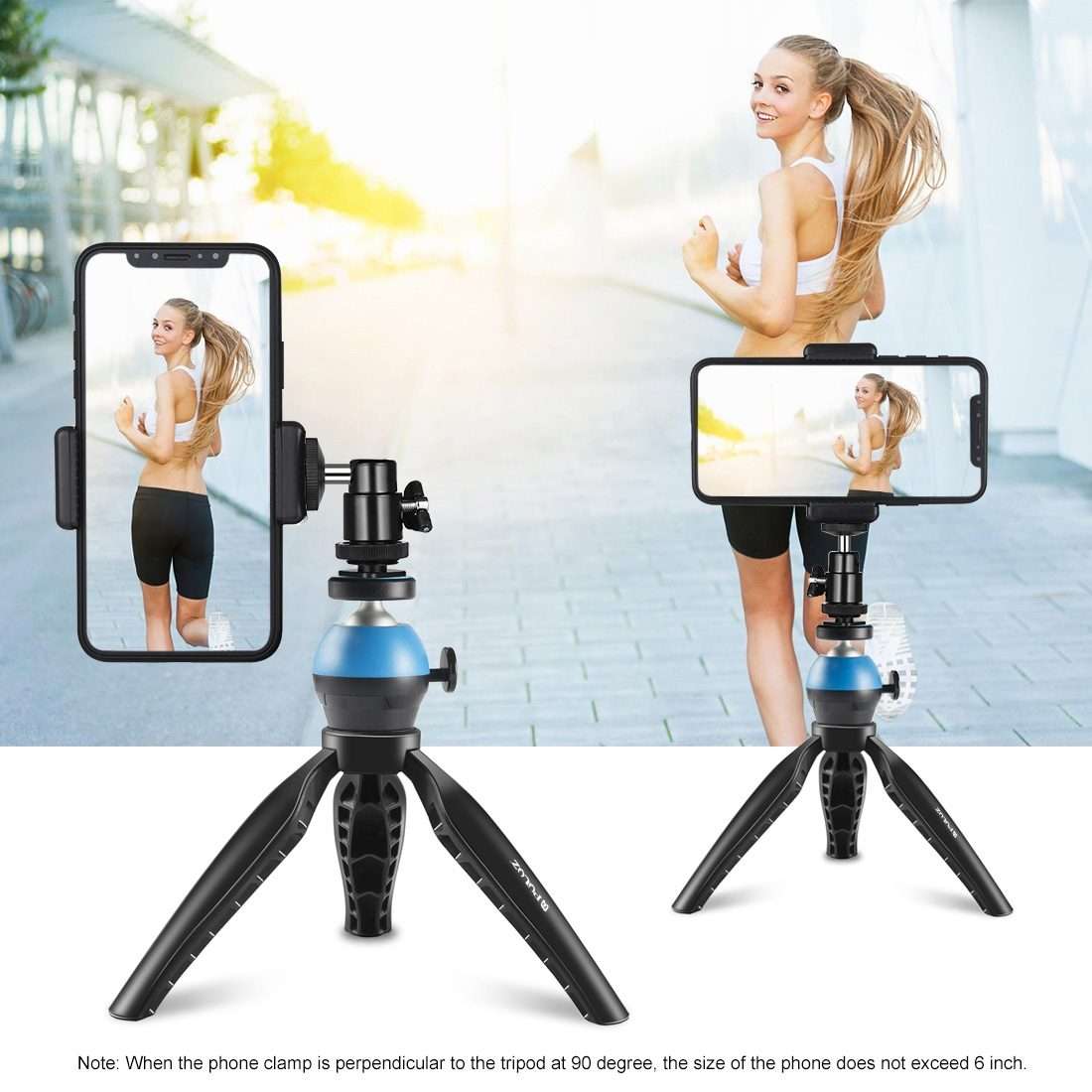 PULUZ Simple Mini ABS Desktop Tripod Mount with 1/4 inch Screw for DSLR & Digital Came ... (Black)