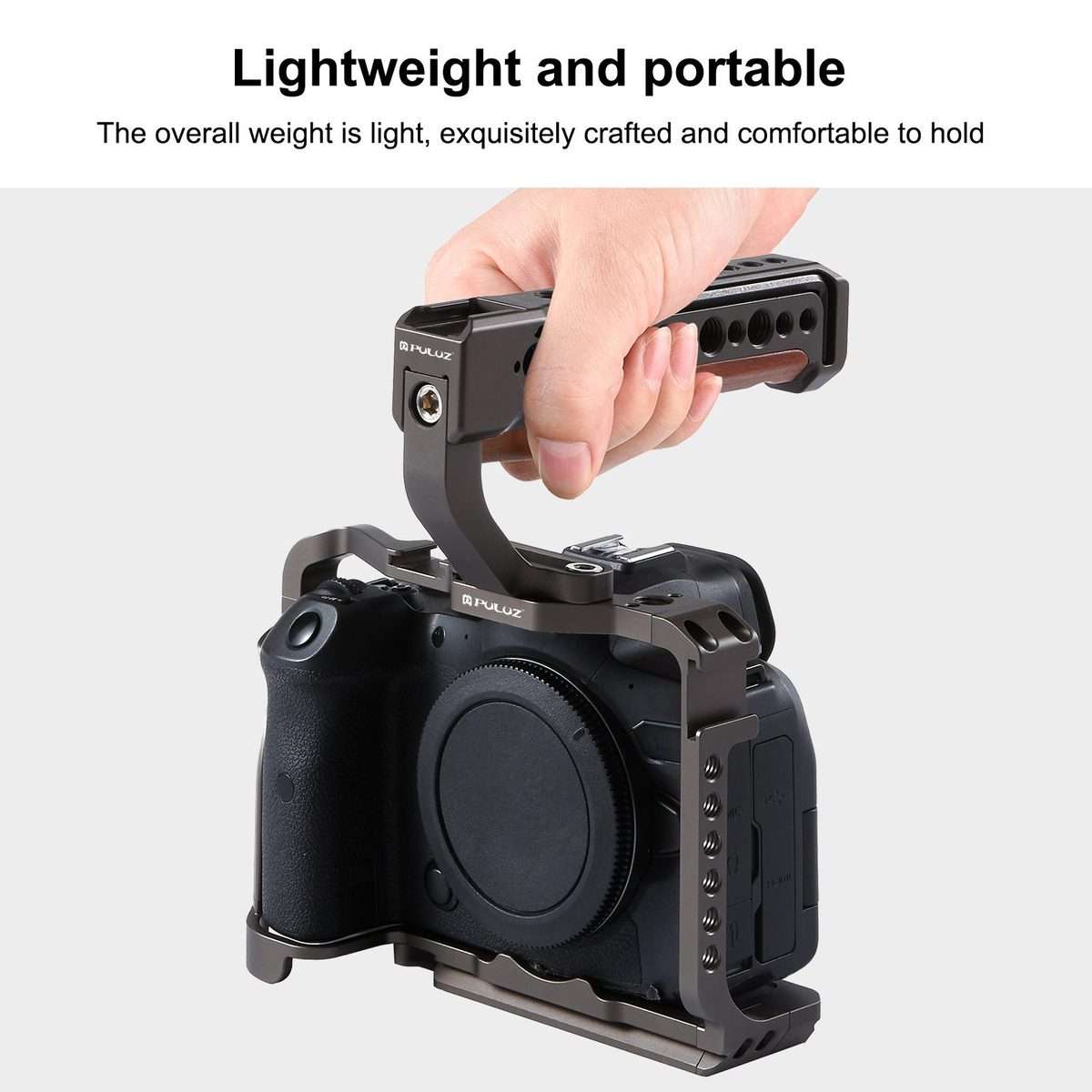 PULUZ Video Camera Cage Stabilizer for Canon EOS R5 / R5C / EOS R6 / R6 II, without Handle(Bronze)