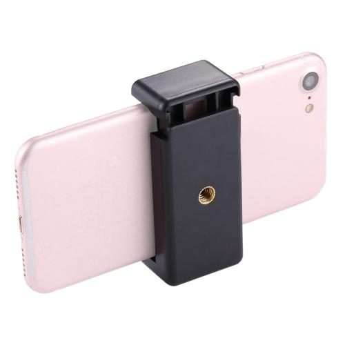 PULUZ Selfie Sticks Tripod Mount Phone Clamp with 1/4 inch Screw Hole for iPhone, Samsung, HTC, So
