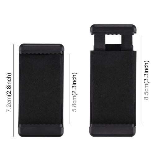 PULUZ Selfie Sticks Tripod Mount Phone Clamp with 1/4 inch Screw Hole for iPhone, Samsung, HTC, So