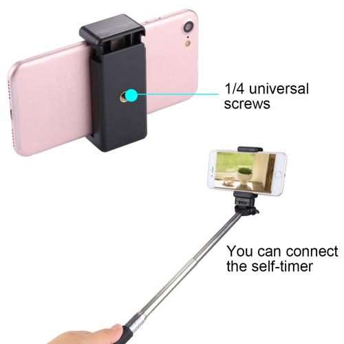 PULUZ Selfie Sticks Tripod Mount Phone Clamp with 1/4 inch Screw Hole for iPhone, Samsung, HTC, So