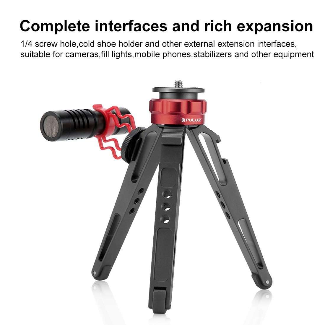 PULUZ Desktop Vlogging Live Tripod Holder with Cold Shoe Bases for DSLR & Digital Cameras, Adjusta