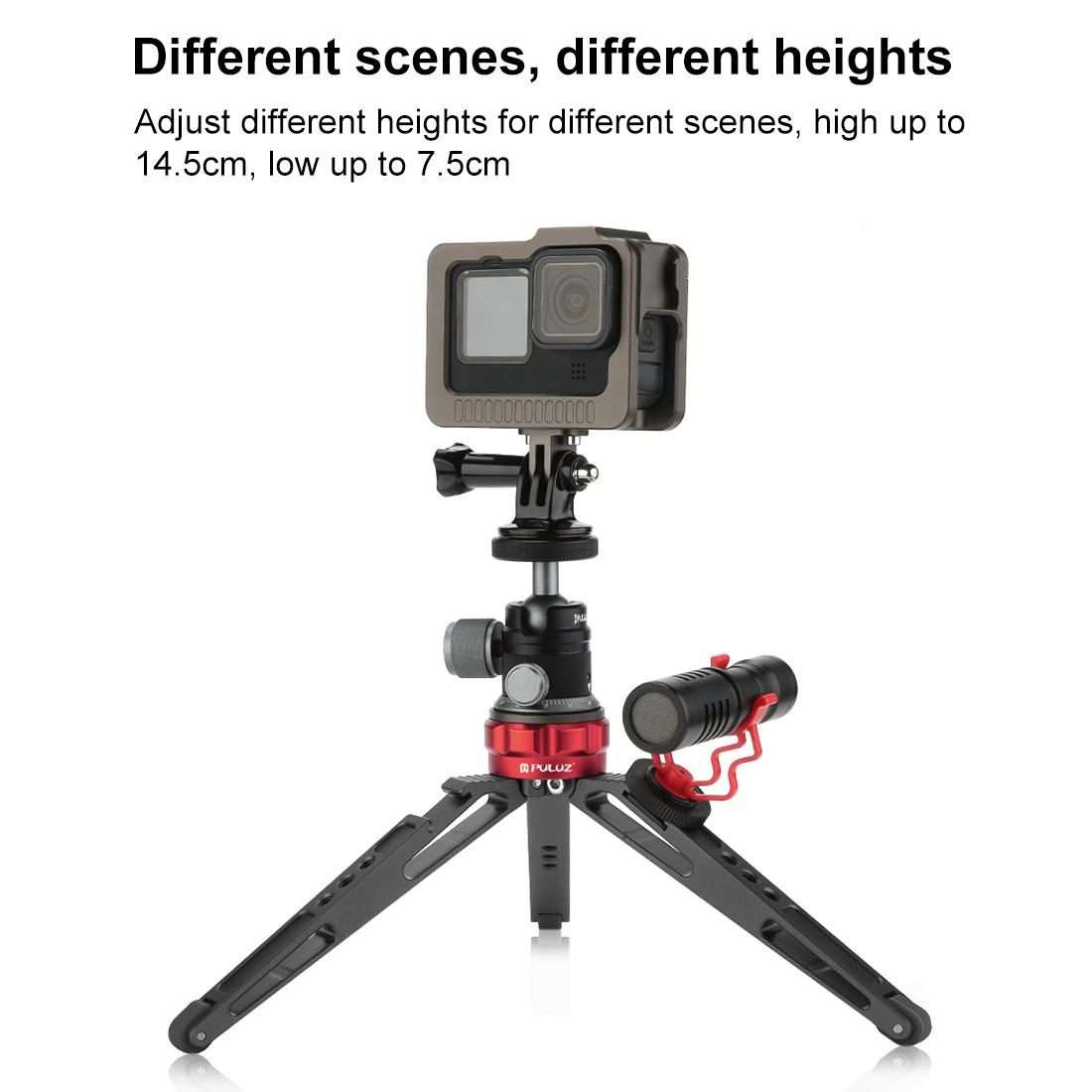 PULUZ Desktop Vlogging Live Tripod Holder with Cold Shoe Bases for DSLR & Digital Cameras, Adjusta