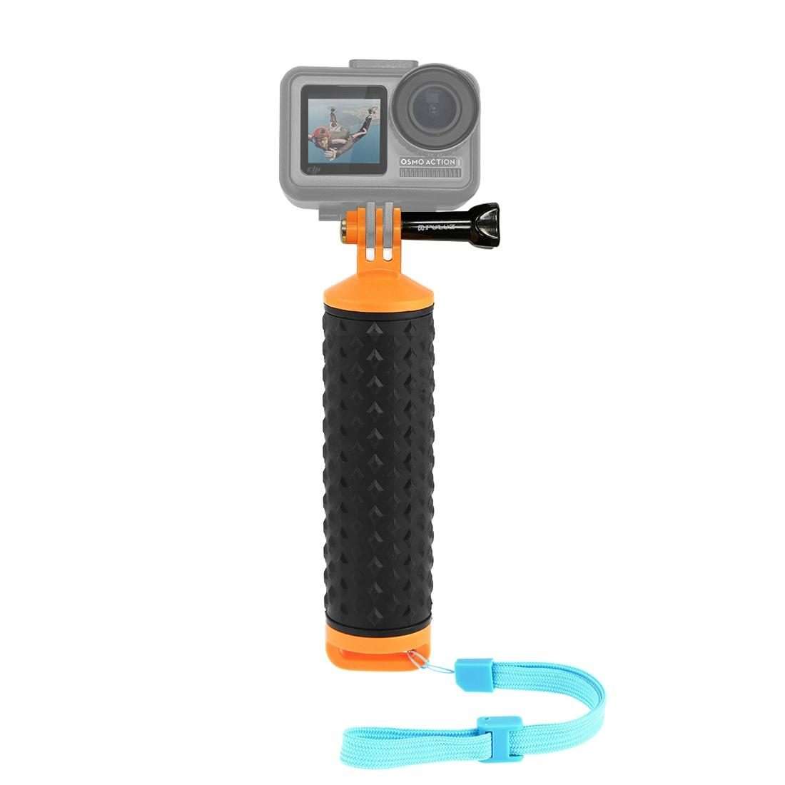 PULUZ Floating Handle Hand Grip Buoyancy Rods with Strap for GoPro HERO10 Black / HER ... (Orange)
