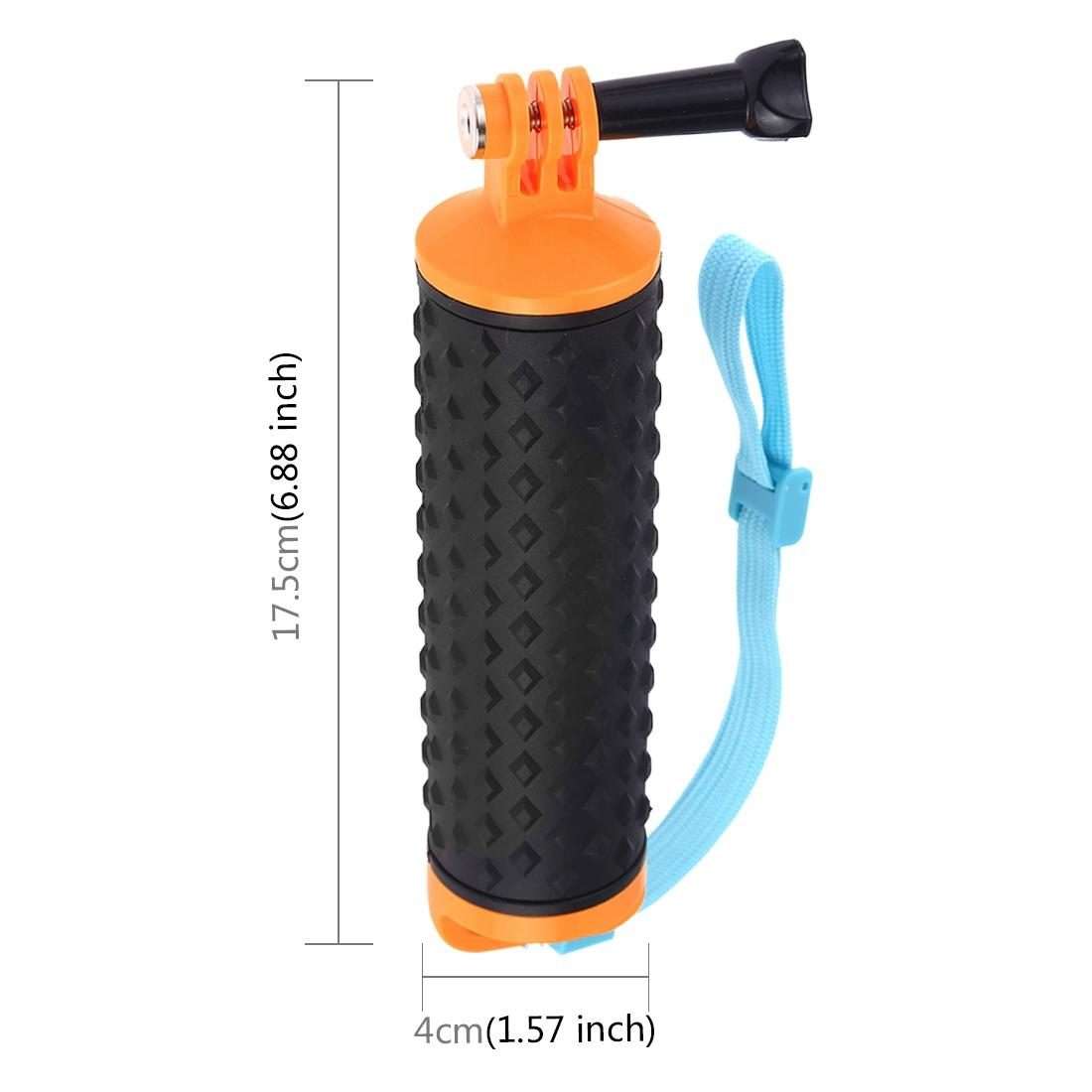 PULUZ Floating Handle Hand Grip Buoyancy Rods with Strap for GoPro HERO10 Black / HER ... (Orange)
