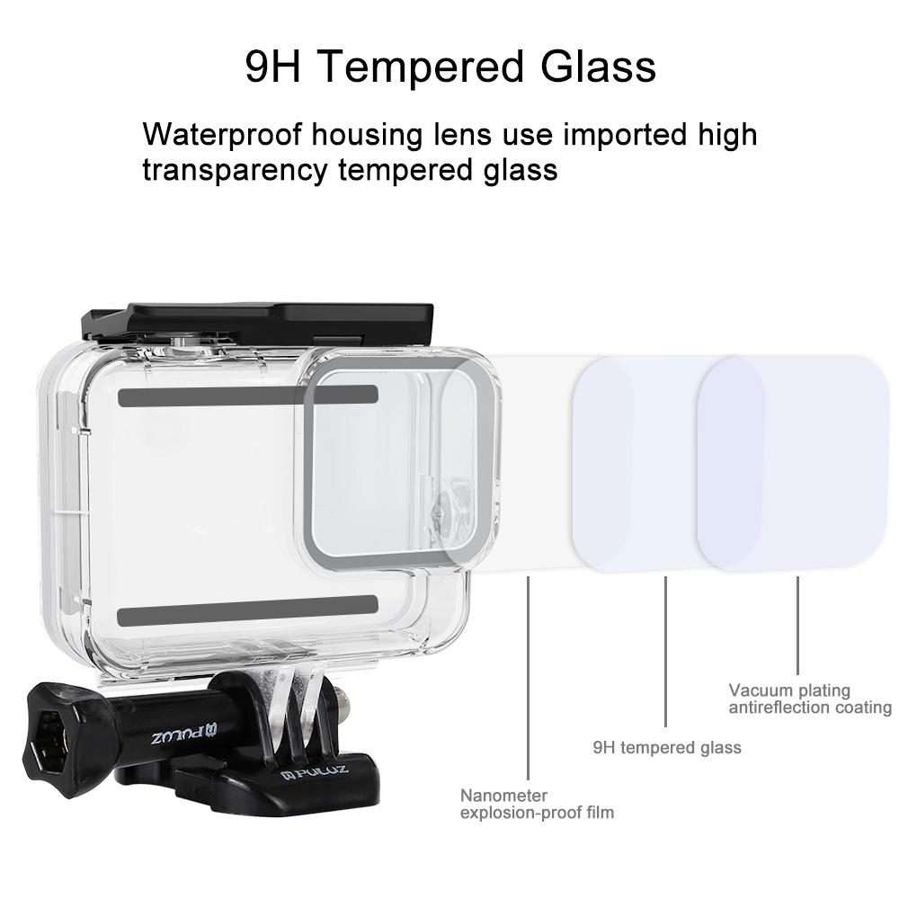 PULUZ 60m Underwater Depth Diving Case Waterproof Camera Housing for GoPro HERO8 Black