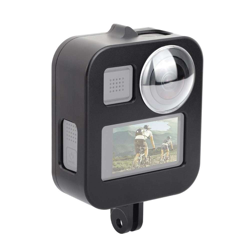 PULUZ Housing Shell CNC Aluminum Alloy Protective Cage for GoPro Max(Black)