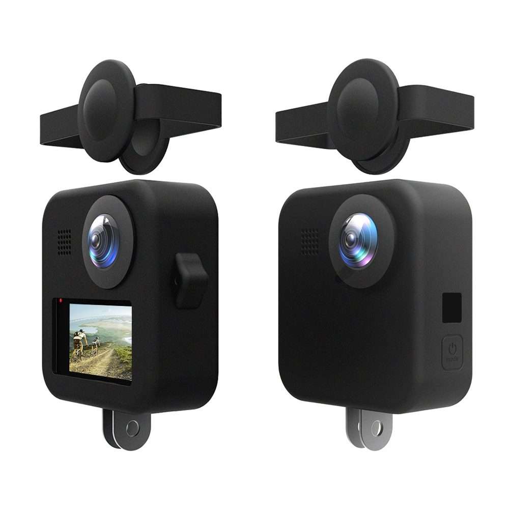 PULUZ for GoPro Max Dual Lens Caps Case + Body Silicone Protective Case(Black)