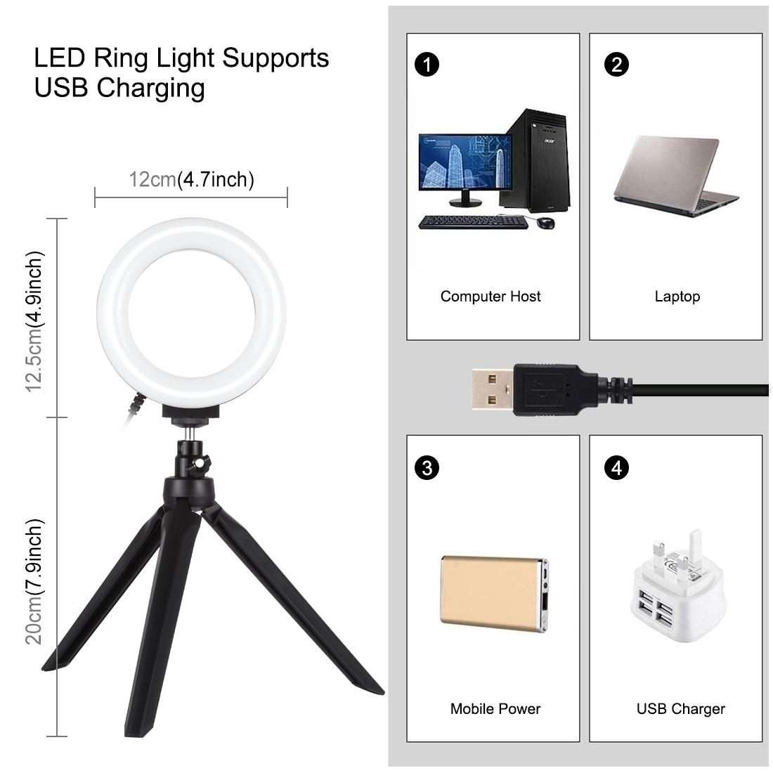 PULUZ 30cm Folding Portable Ring Light Photo Lighting Studio Shooting Tent Box Kit with 6 Colors B
