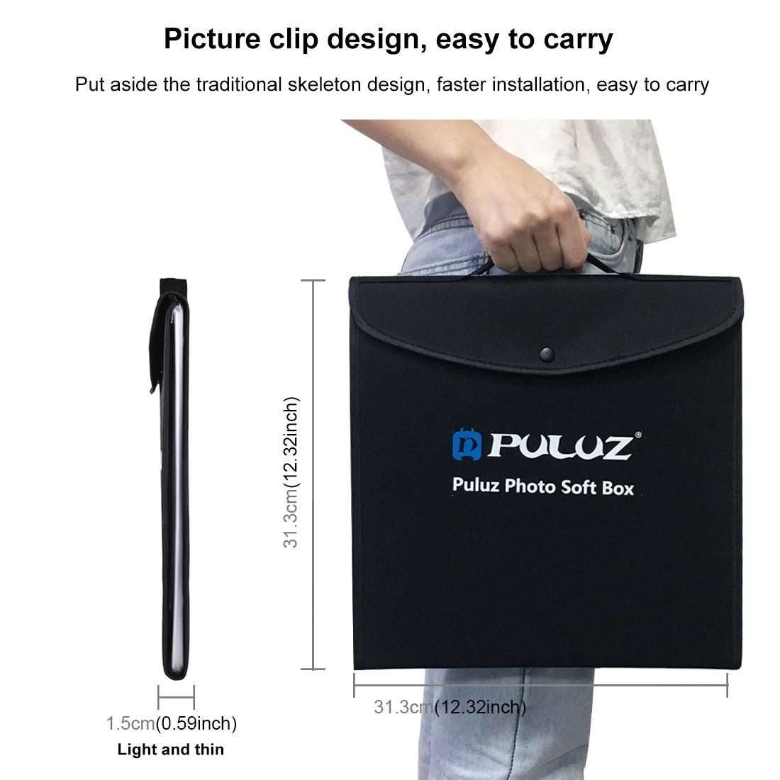 PULUZ 30cm Folding Portable Ring Light Photo Lighting Studio Shooting Tent Box Kit with 6 Colors B