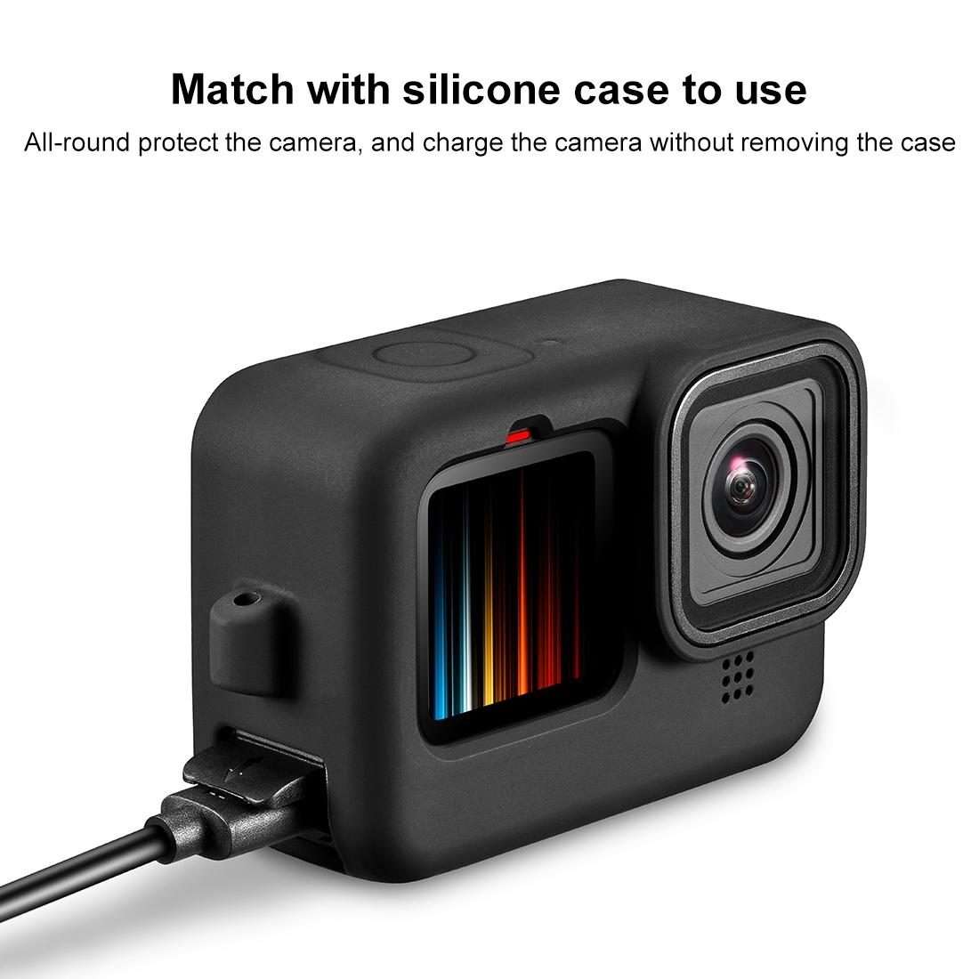 PULUZ POM Plastic Battery Side Interface Cover for GoPro HERO13 Black /12 Black /11 Black /10 Blac