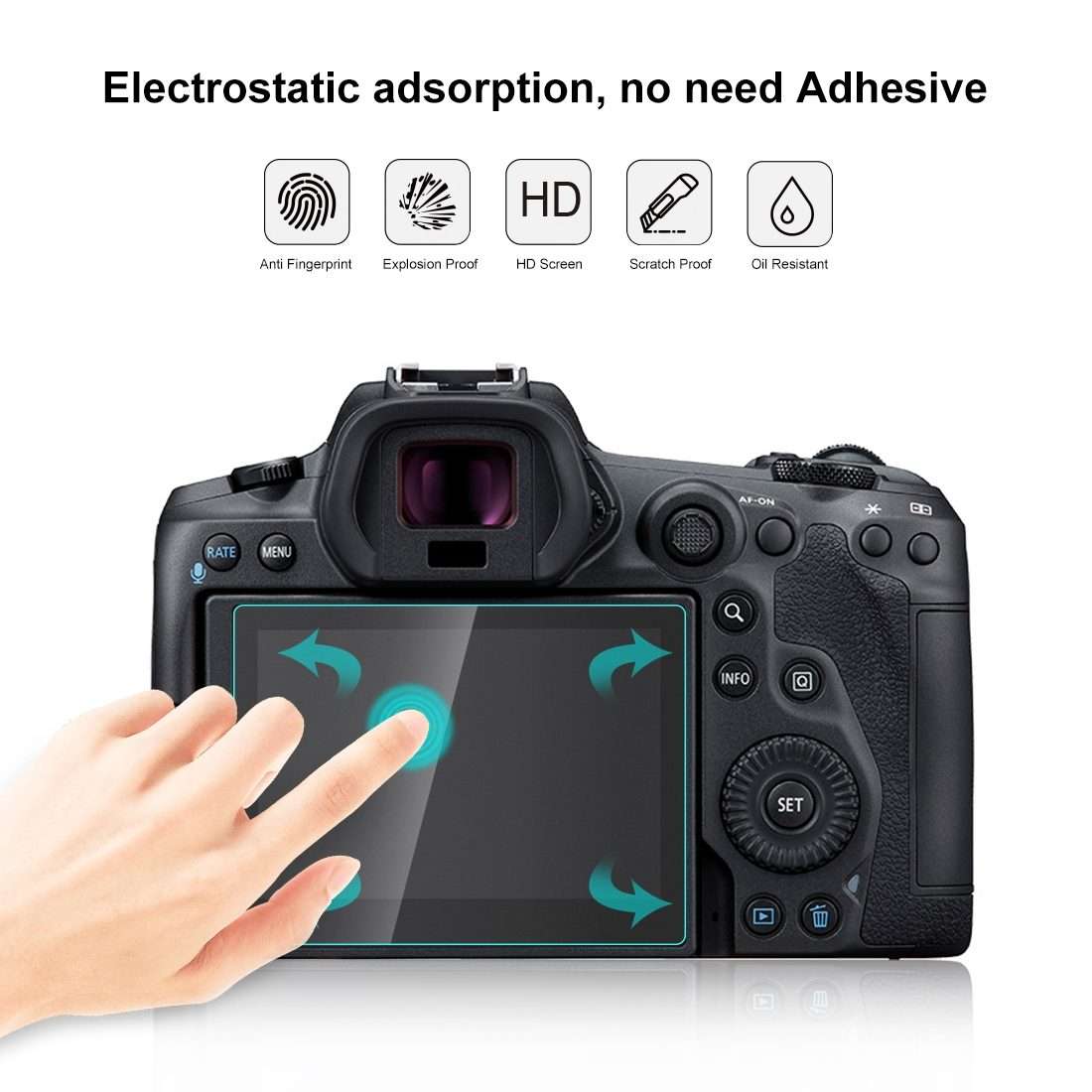 PULUZ 2.5D 9H Tempered Glass Film for Canon EOS R5 / EOS R5C