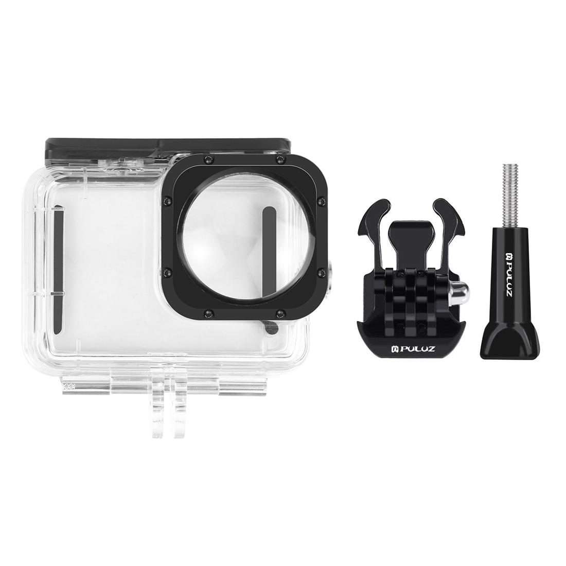 PULUZ 40m Waterproof Housing Protective Case with Buckle Basic Mount & Screw for ... (Transparent)