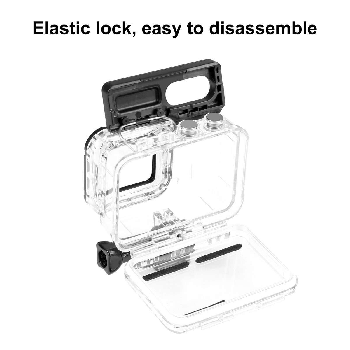 PULUZ 60m Underwater Depth Diving Case Waterproof Camera Housing for Insta360 On ... (Transparent)