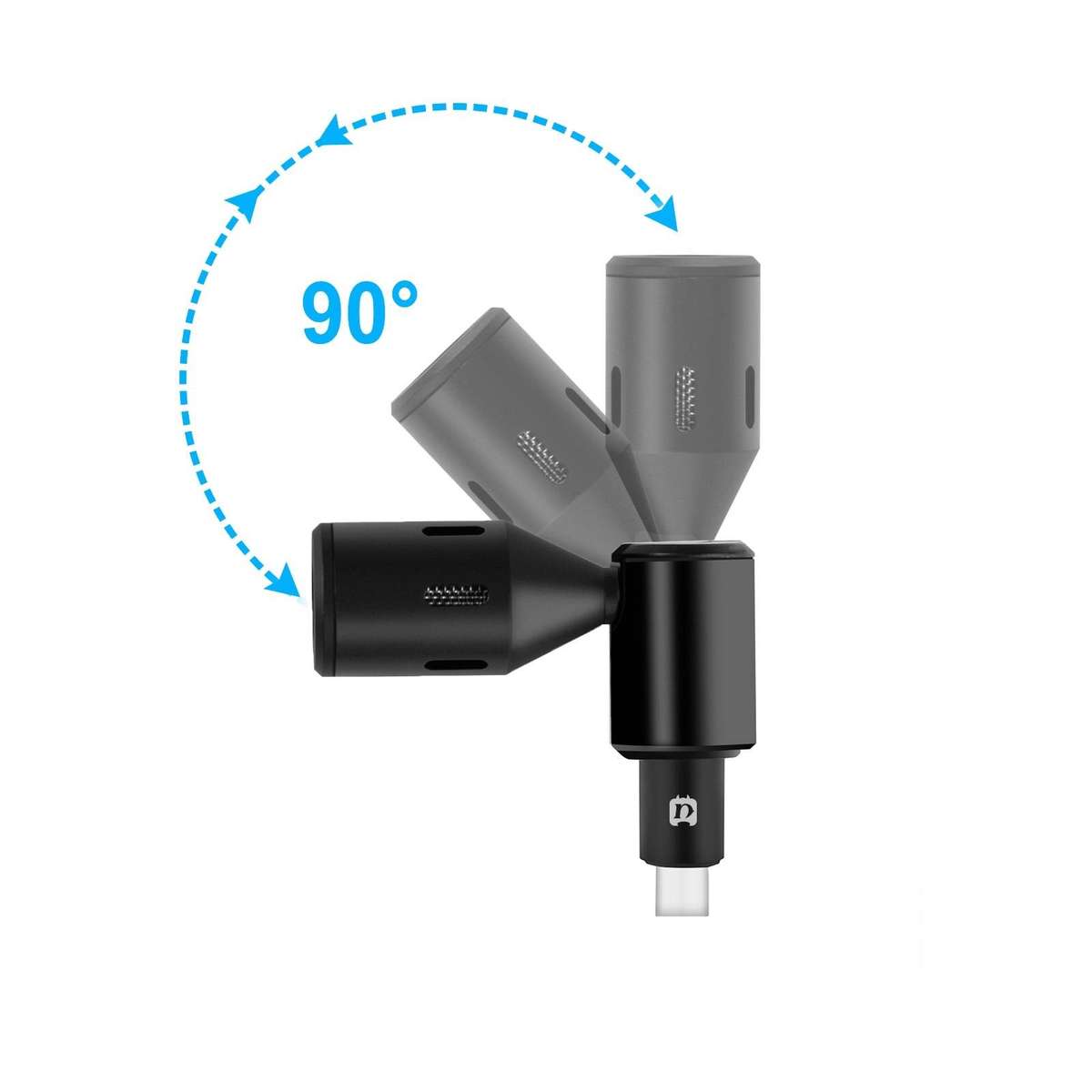 PULUZ USB-C / Type-C Jack Mobile Phone Omnidirectional Condenser Adjustable Microphone ... (Black)