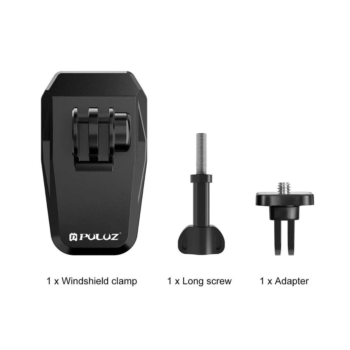 PULUZ Motorcycle Windshield Clip Bracket Camera Mount (Black)
