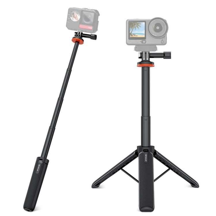 PULUZ Action Camera Extension Tripod Selfie Stick Stand for GoPro (Black)
