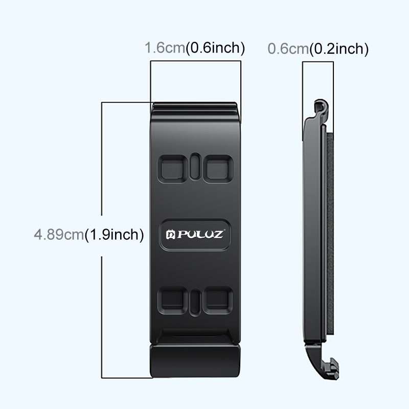 PULUZ Aluminum Alloy Vertical Shooting Magnetic Quick-release Battery Side Interface C ... (Black)