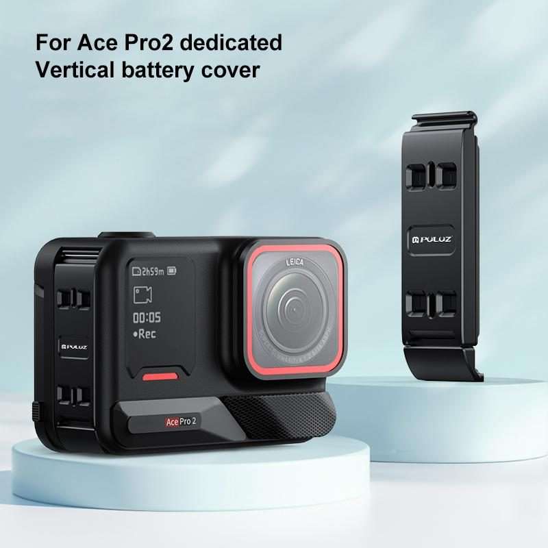 PULUZ Aluminum Alloy Vertical Shooting Magnetic Quick-release Battery Side Interface C ... (Black)