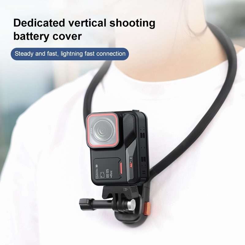 PULUZ Aluminum Alloy Vertical Shooting Magnetic Quick-release Battery Side Interface C ... (Black)