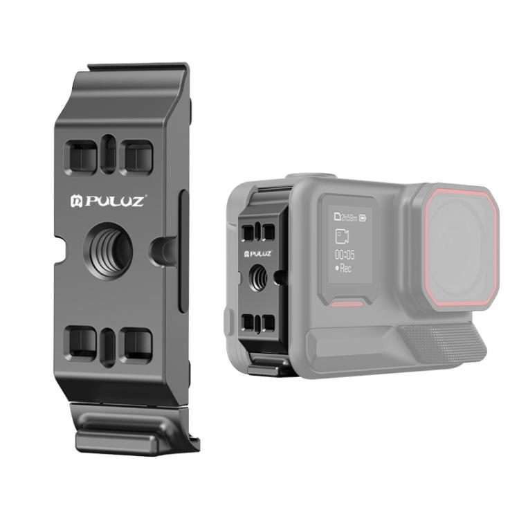 PULUZ ACE / AC Aluminum Alloy Vertical Shooting Magnetic Quick-release Battery Side In ... (Black)