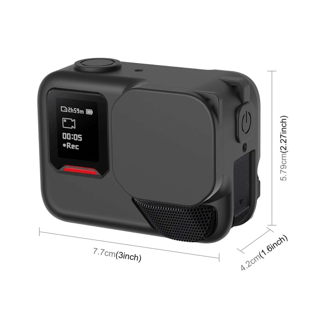 For Insta360 Ace Pro 2 PULUZ Body Silicone Protective Case with Lens Cap & Strap (Black)