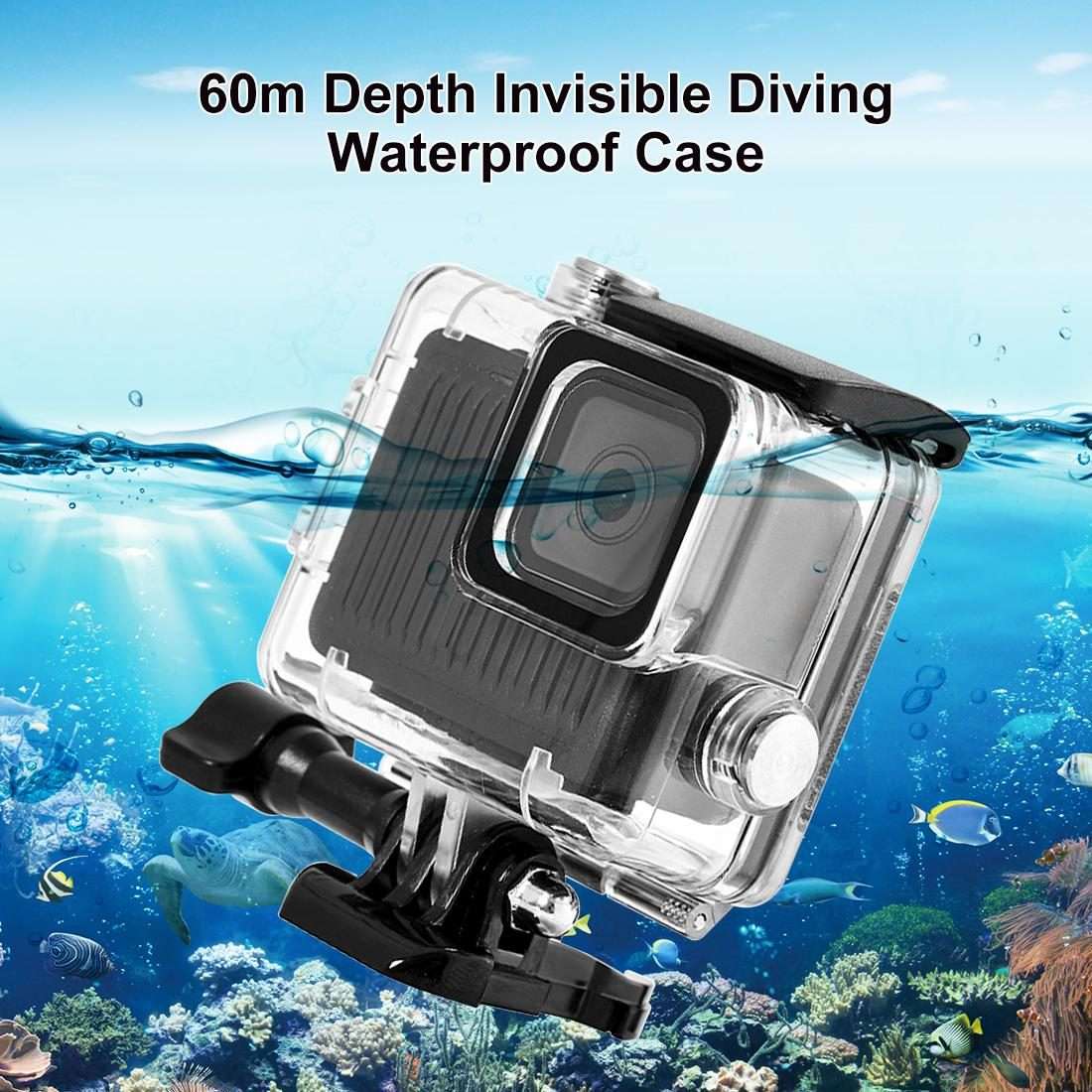 For GoPro HERO 4K 2024 PULUZ 60m / 196ft Waterproof Housing Protective Case with ... (Transparent)