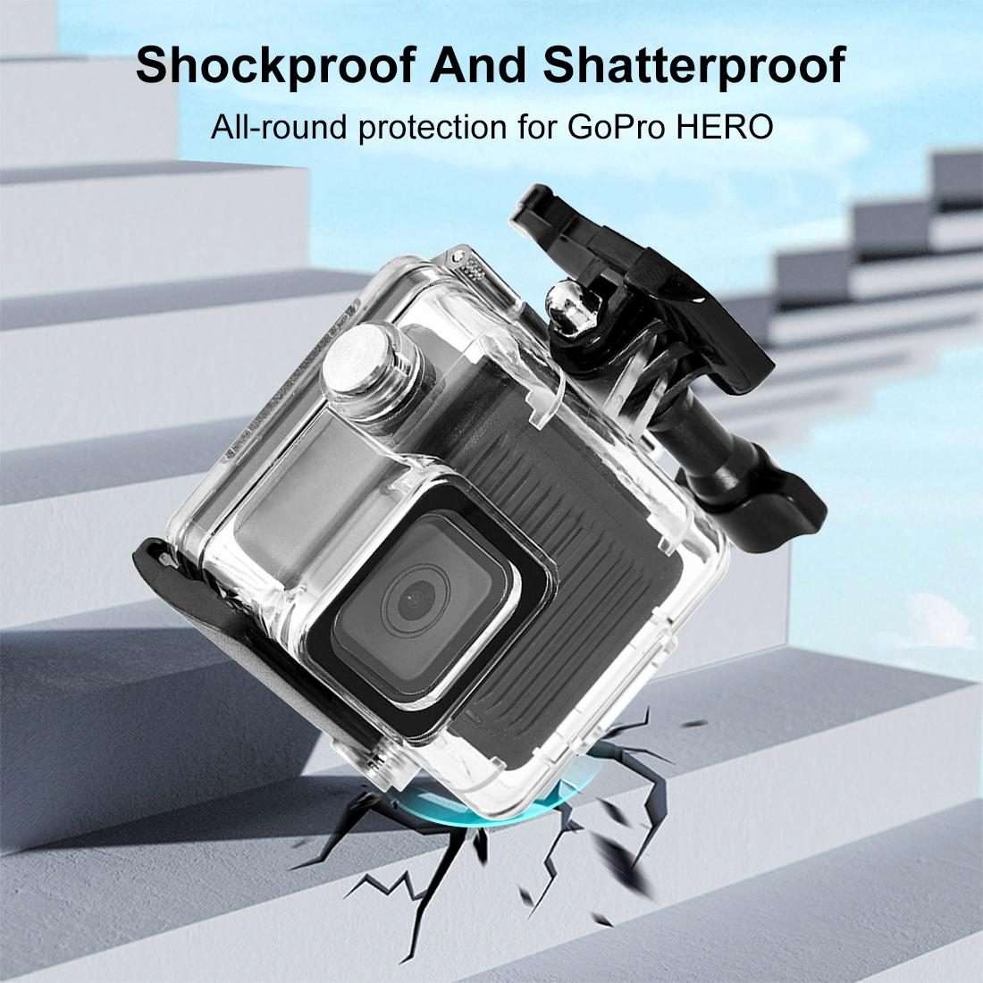 For GoPro HERO 4K 2024 PULUZ 60m / 196ft Waterproof Housing Protective Case with ... (Transparent)