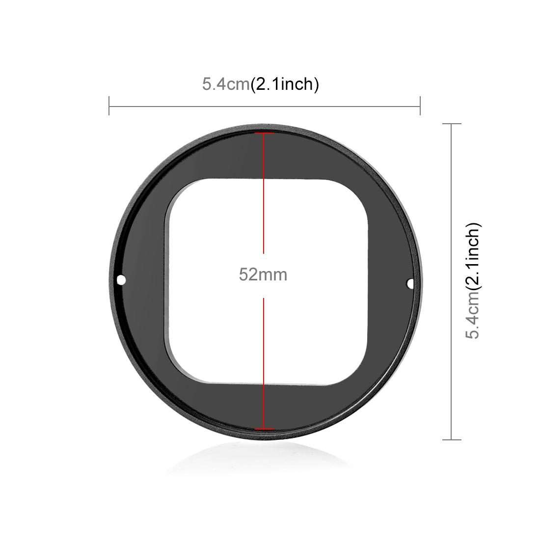 For Insta360 Ace Pro 2 PULUZ 52mm UV Lens Filter Adapter Ring with Lens Cover (Black)