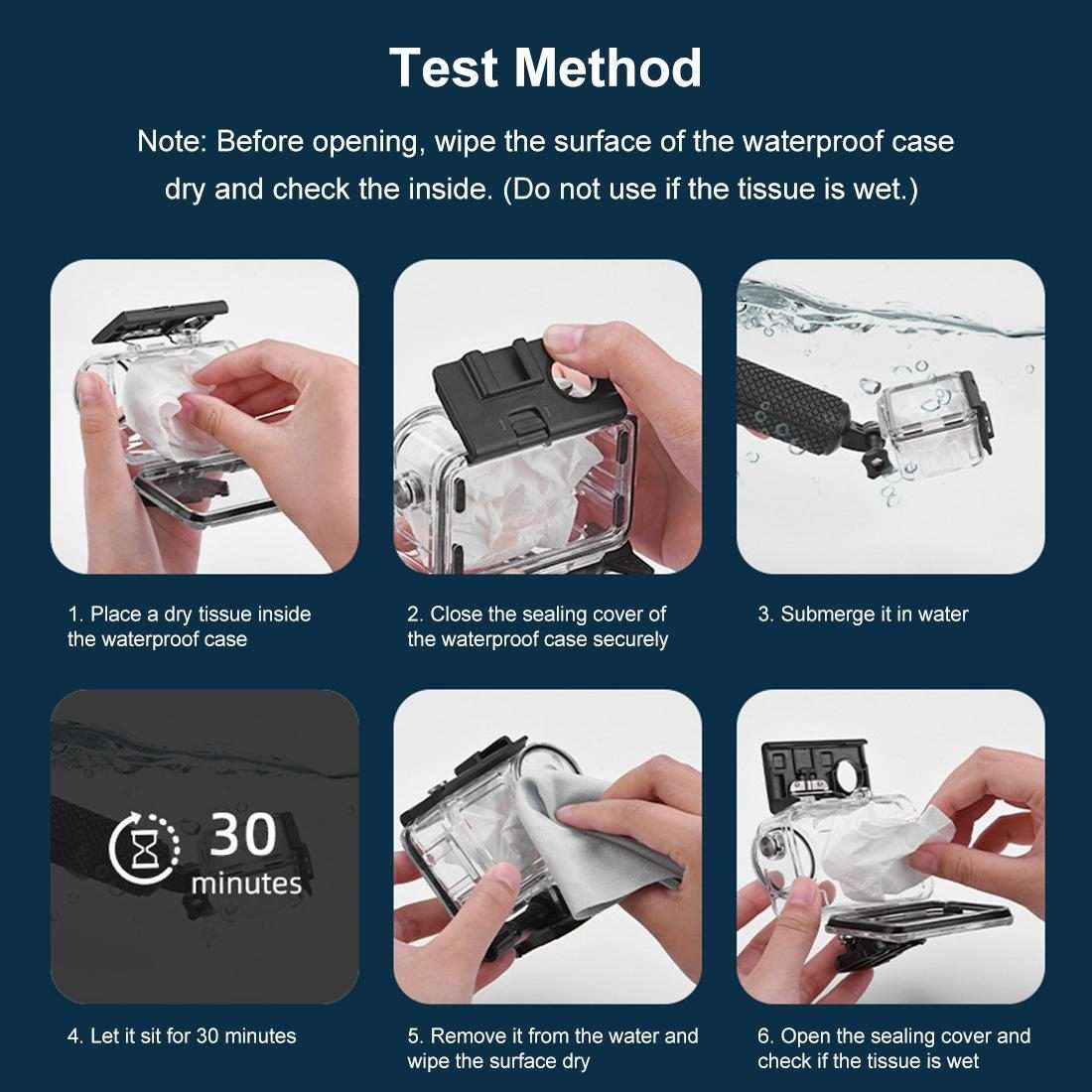 For DJI Osmo Action 5 Pro / 3 / 4 PULUZ 60m Underwater Waterproof Housing Diving Case with Cold Sh