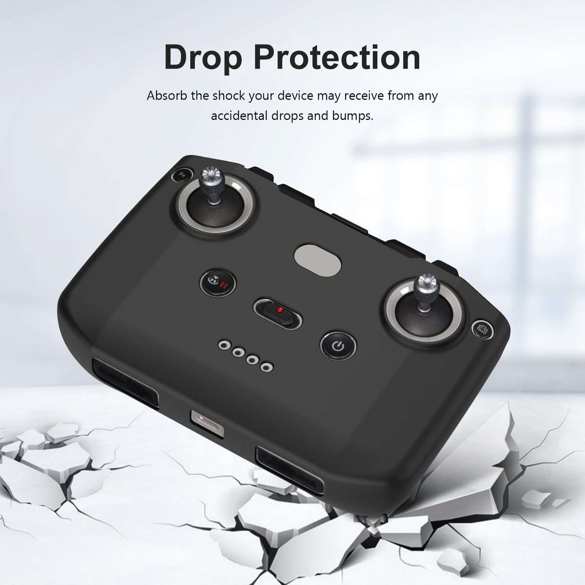 PULUZ Shockproof Anti-scratch Silicone Case For DJI Neo / Mini 3 / 3 Pro / Mavic 3 / A ... (Black)