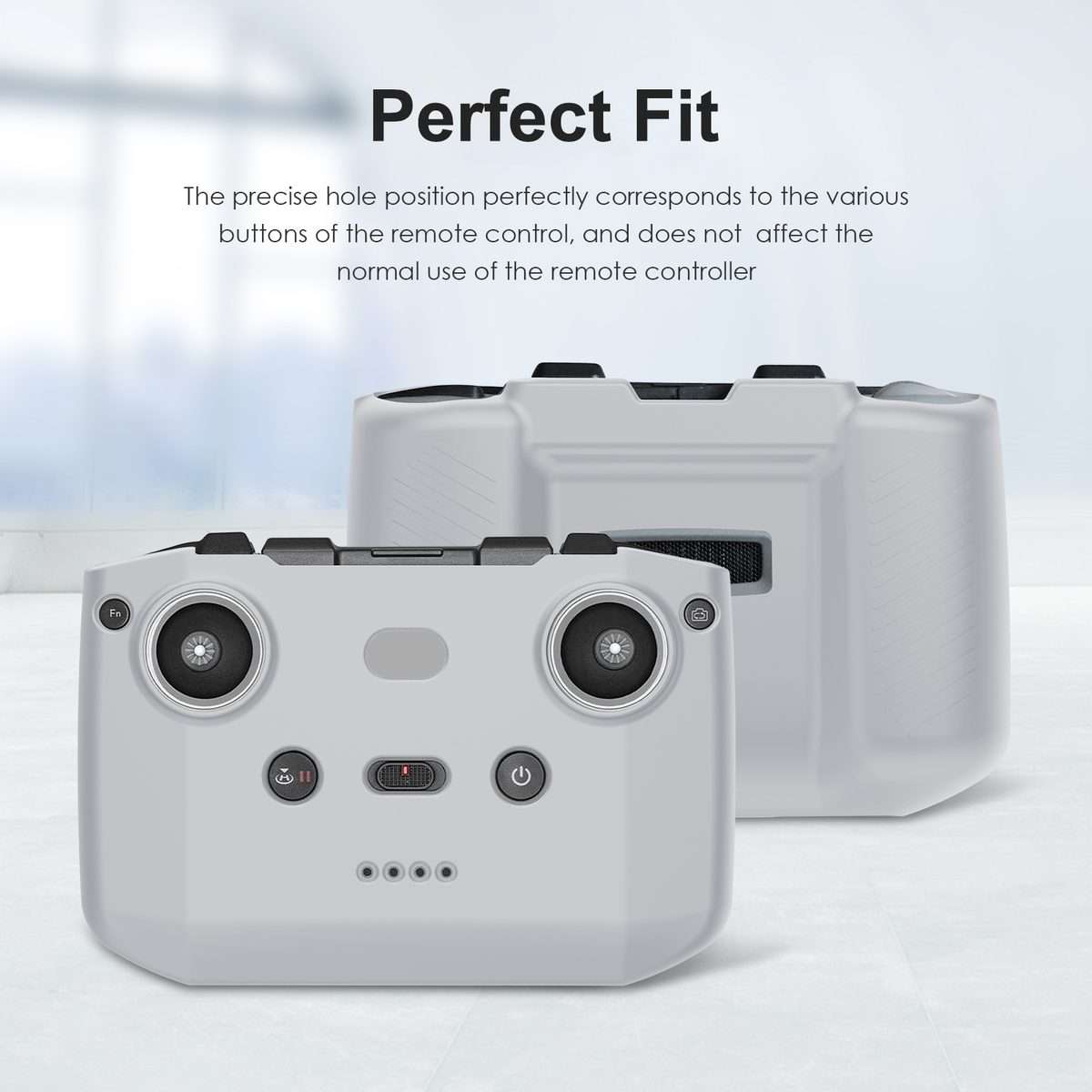 PULUZ Shockproof Anti-scratch Silicone Case For DJI Neo / Mini 3 / 3 Pro / Mavic 3 / Ai ... (Grey)