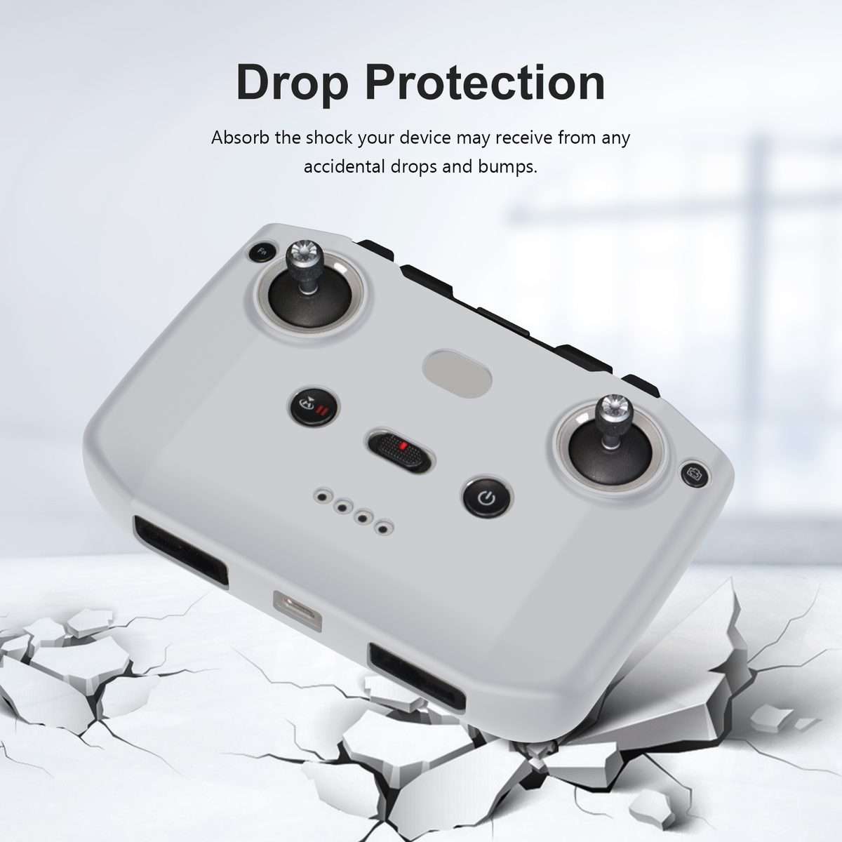 PULUZ Shockproof Anti-scratch Silicone Case For DJI Neo / Mini 3 / 3 Pro / Mavic 3 / Ai ... (Grey)