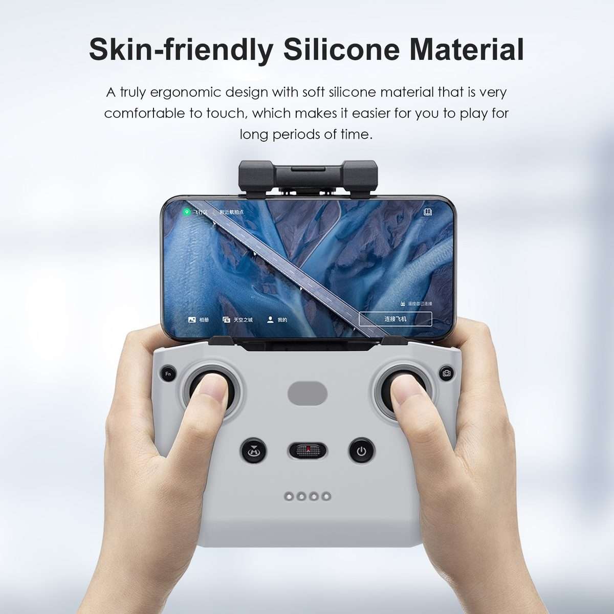 PULUZ Shockproof Anti-scratch Silicone Case For DJI Neo / Mini 3 / 3 Pro / Mavic 3 / Ai ... (Grey)