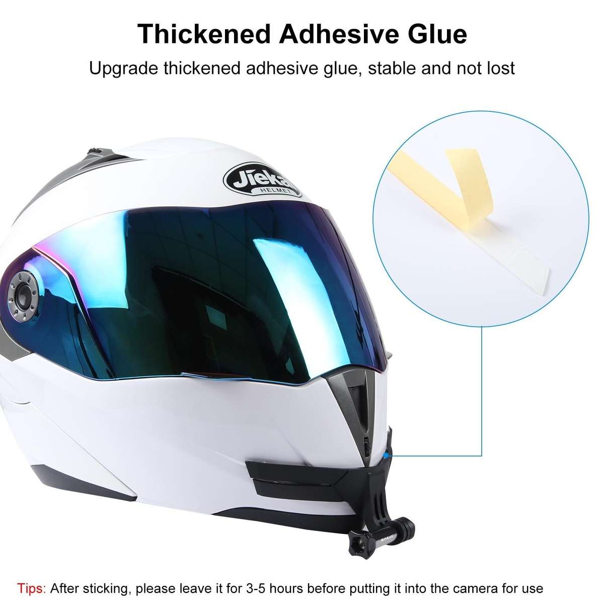PULUZ Bending Action Camera Motorcycle Helmet Chin Mount (Black)