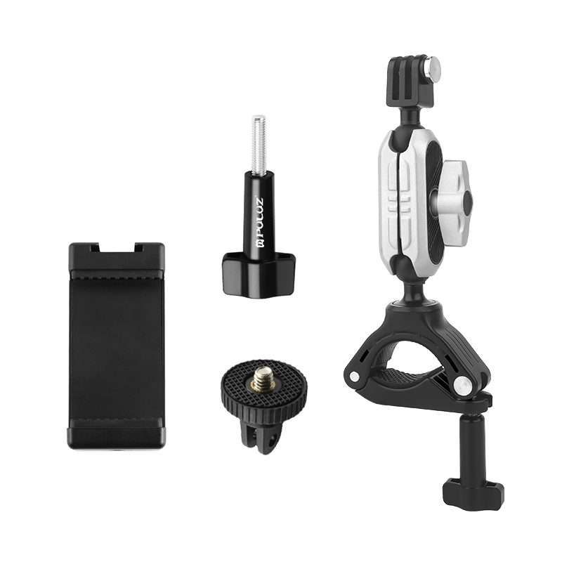 PULUZ Handlebar Arm Mount with Phone Clamp & Mount Adapter & Long Screw