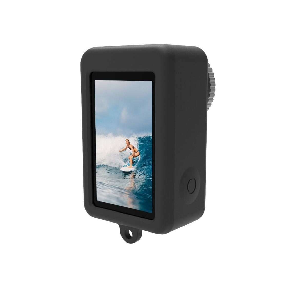 For DJI Osmo Action 5 Pro / 4 / 3 PULUZ Silicone Protective Case with Lens Cap (Black)
