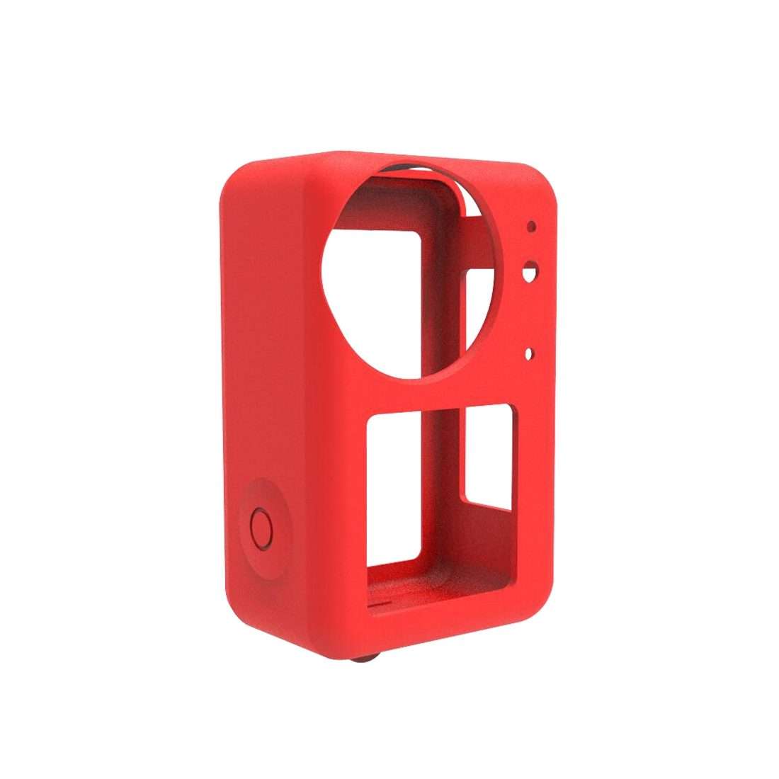 For DJI Osmo Action 5 Pro / 4 / 3 PULUZ Silicone Protective Case with Lens Cap (Red)