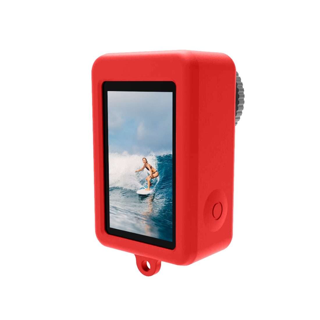 For DJI Osmo Action 5 Pro / 4 / 3 PULUZ Silicone Protective Case with Lens Cap (Red)