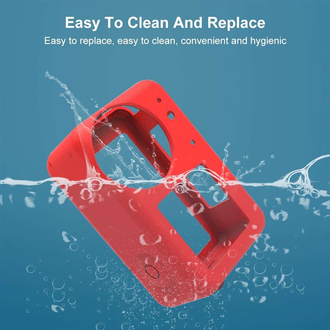 For DJI Osmo Action 5 Pro / 4 / 3 PULUZ Silicone Protective Case with Lens Cap (Red)
